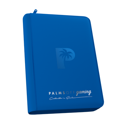 Palms Off Gaming blue 4 Pocket Zip Binder