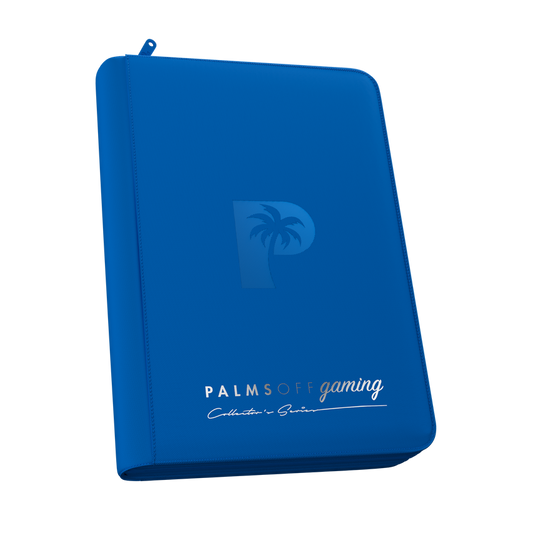Palms Off Gaming blue 4 Pocket Zip Binder