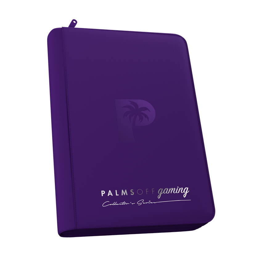 Palms Off Gaming purple 4 Pocket Zip Binder
