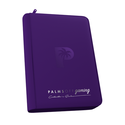 Palms Off Gaming purple 4 Pocket Zip Binder