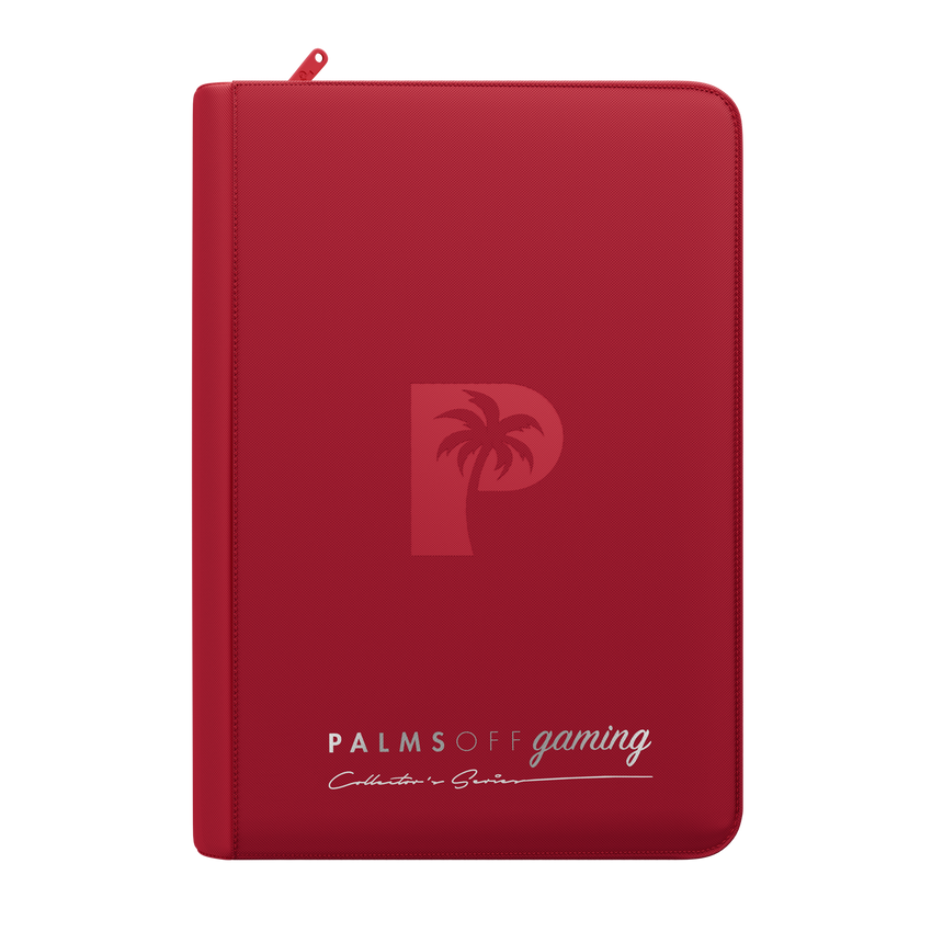 Palms Off Gaming Red 4 Pocket Zip Binder
