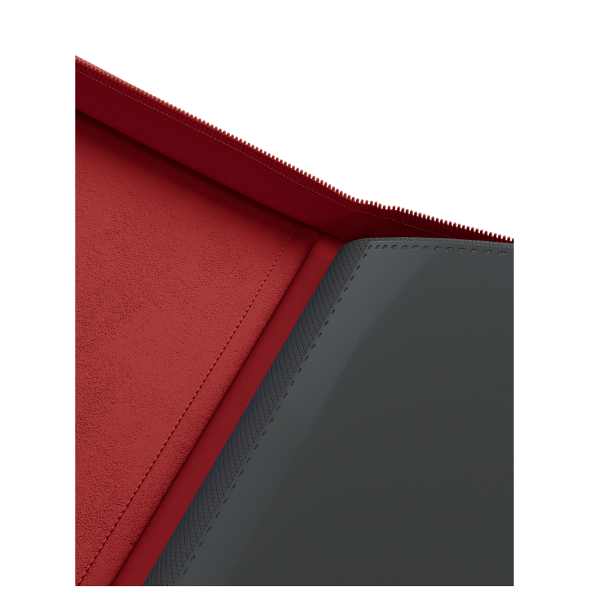 Palms Off Gaming red binder with side-loading pages