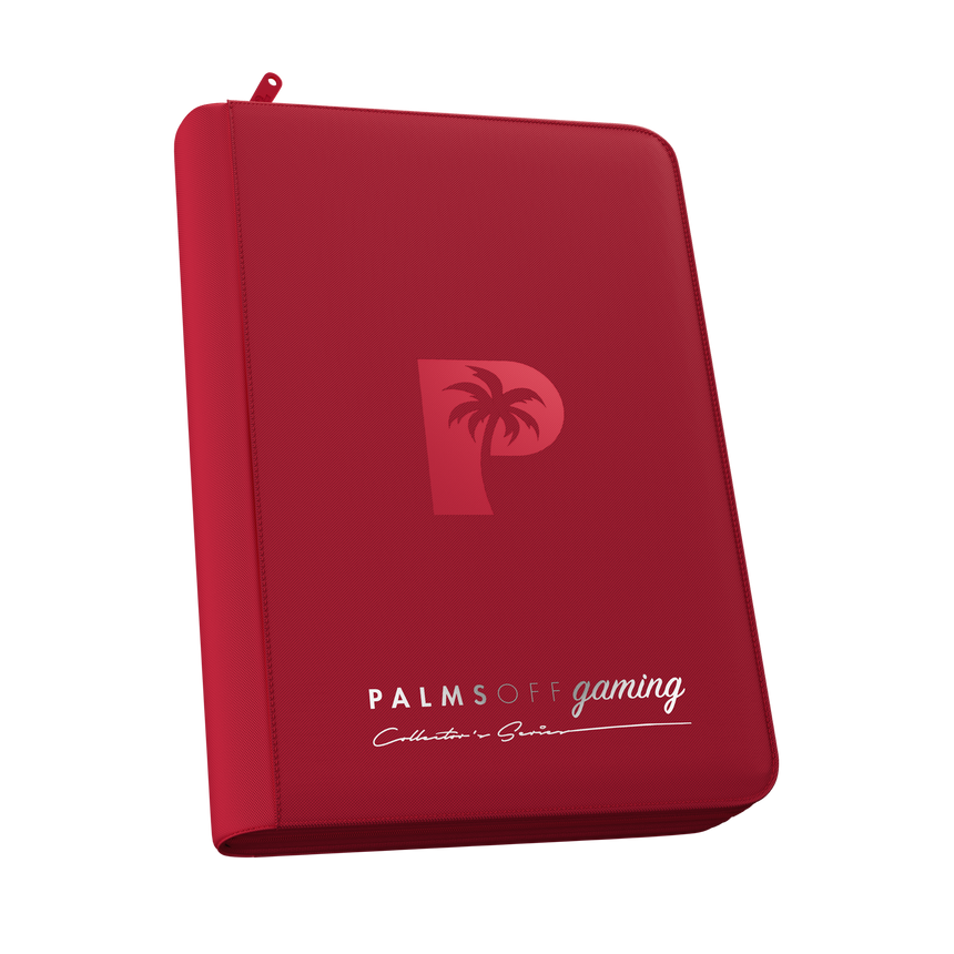 Palms Off Gaming Red 4 Pocket Zip Binder