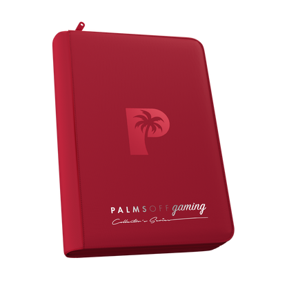 Palms Off Gaming Red 4 Pocket Zip Binder