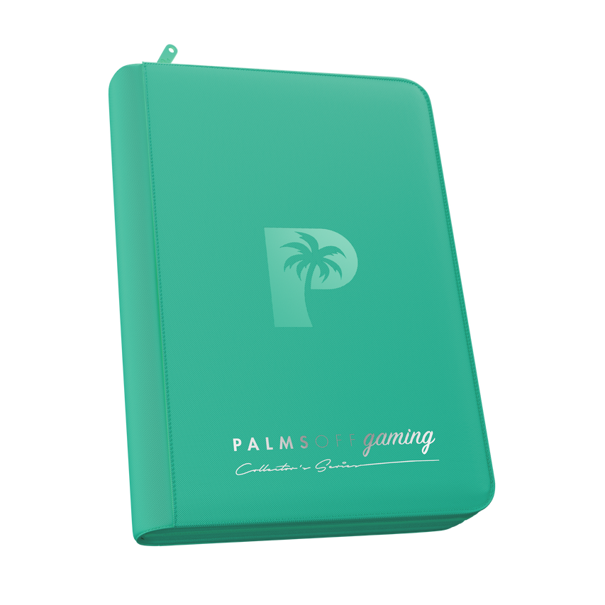 Palms Off Gaming Turquoise 4 Pocket Zip Binder