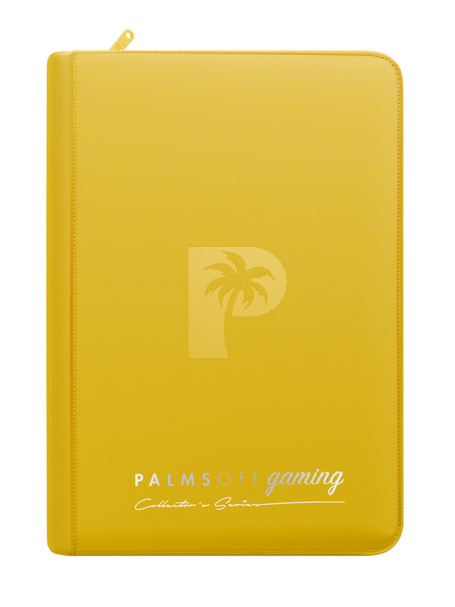 Palms Off Gaming Yellow 4 Pocket Zip Binder