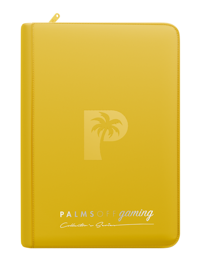 Palms Off Gaming Yellow 4 Pocket Zip Binder