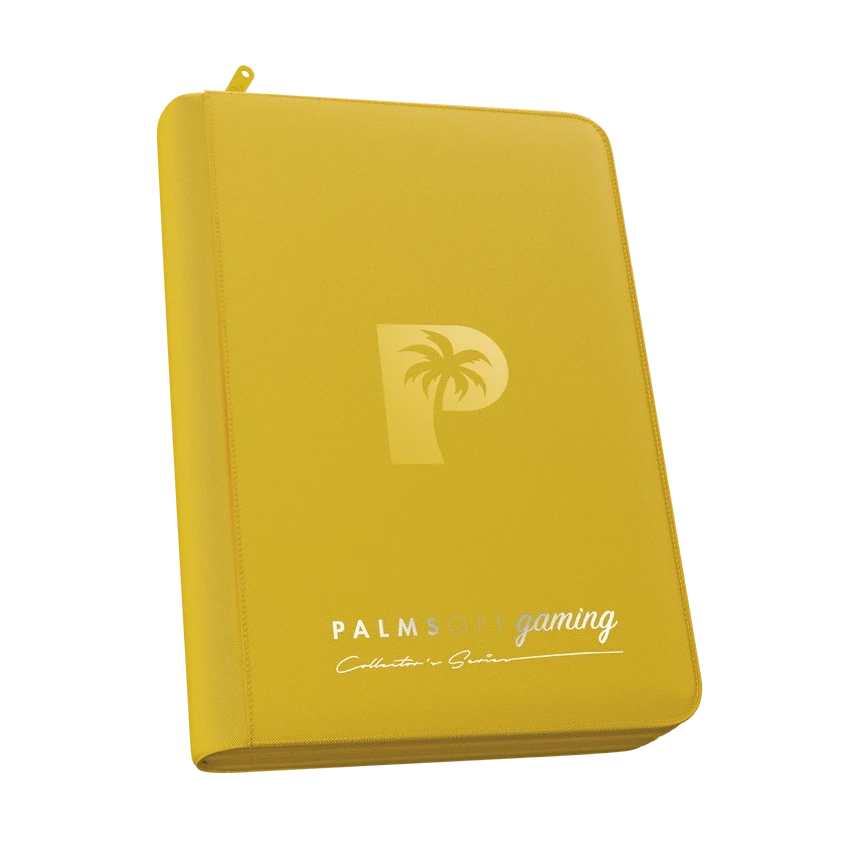 Palms Off Gaming Yellow 4 Pocket Zip Binder