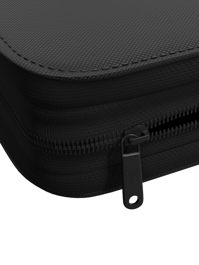 Palms Off Gaming black binder with side-loading pages