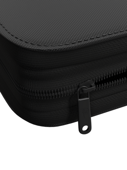 Palms Off Gaming black binder with side-loading pages