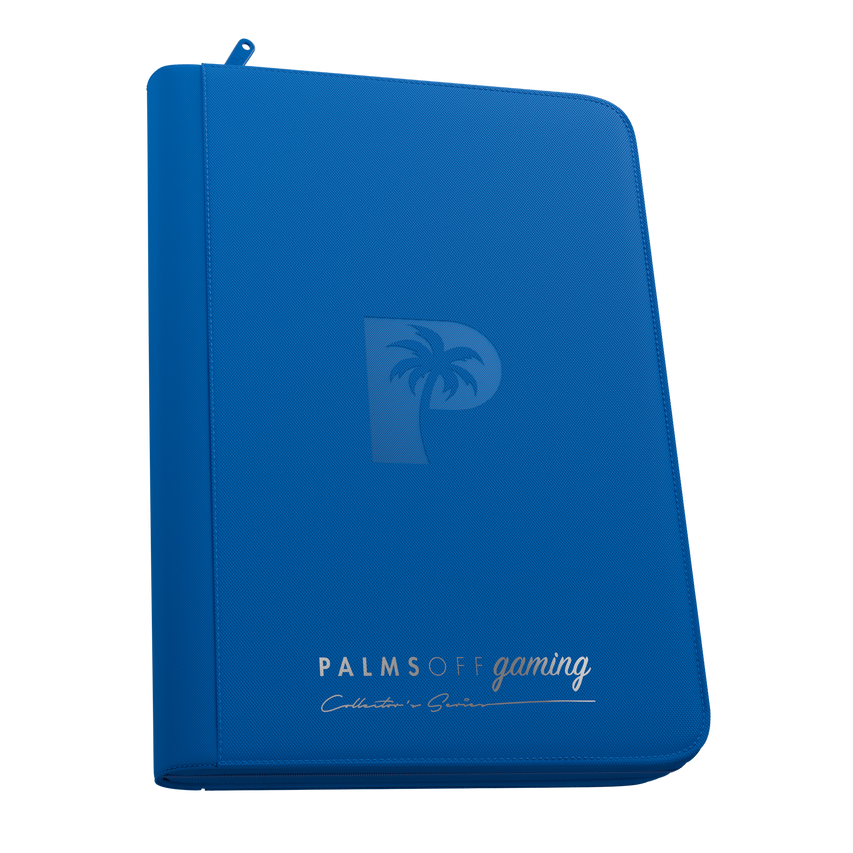 Palms Off Gaming blue 9 Pocket Zip Binder