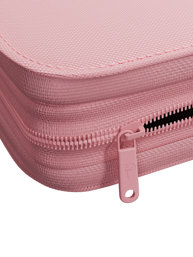 Palms Off Gaming pink binder with side-loading pages