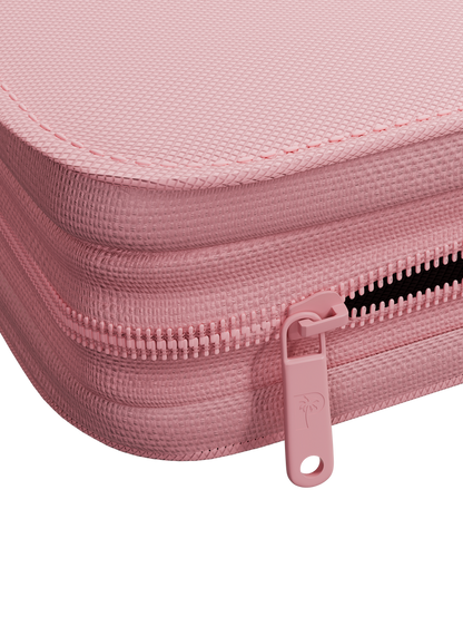 Palms Off Gaming pink binder with side-loading pages