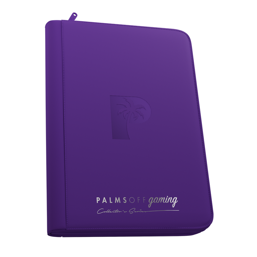 Palms Off Gaming purple 9 Pocket Zip Binder