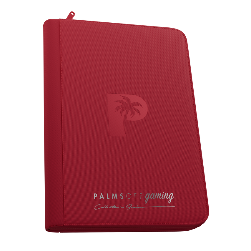 Palms Off Gaming red 9 Pocket Zip Binder