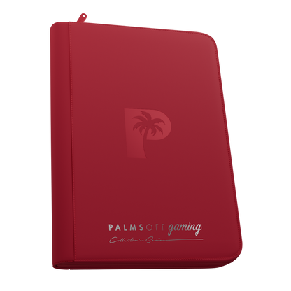 Palms Off Gaming red 9 Pocket Zip Binder