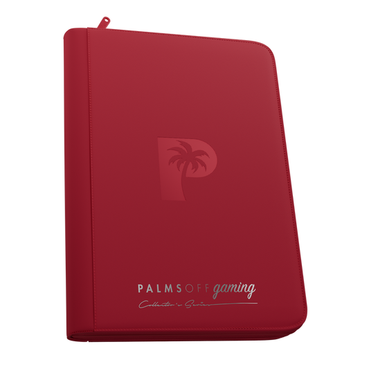 Palms Off Gaming red 9 Pocket Zip Binder