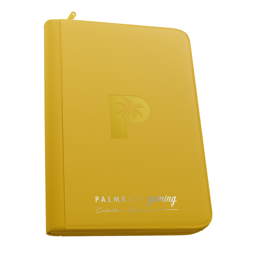 Palms Off Gaming yellow 9 Pocket Zip Binder