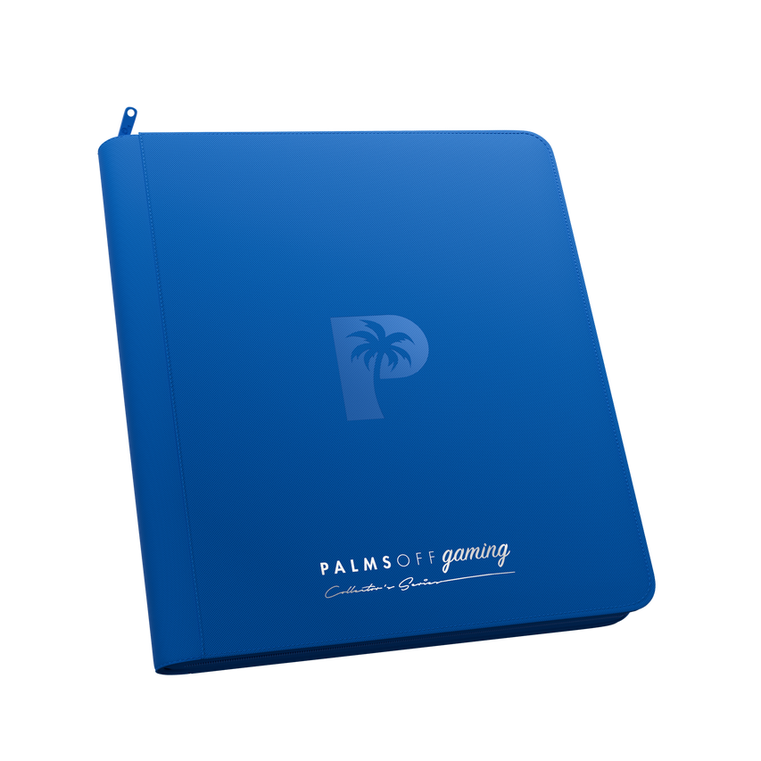 Palms Off Gaming blue 12 Pocket Zip Binder