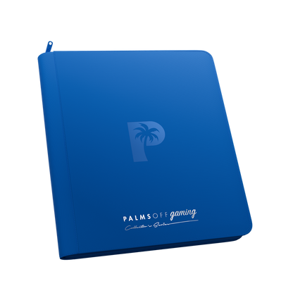 Palms Off Gaming blue 12 Pocket Zip Binder