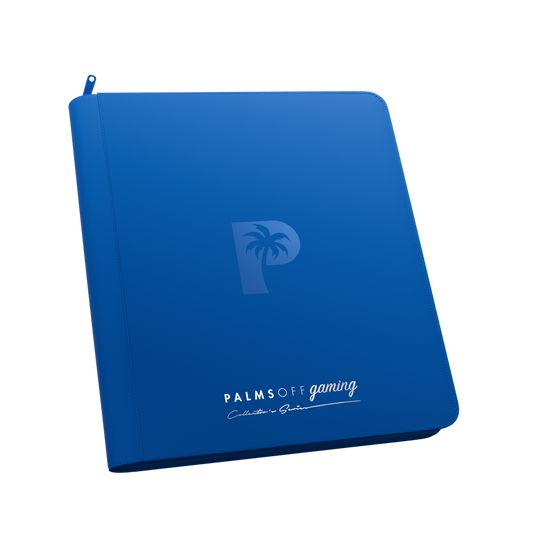 Palms Off Gaming blue 12 Pocket Zip Binder