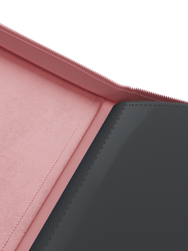 Palms Off Gaming pink binder with side-loading pages