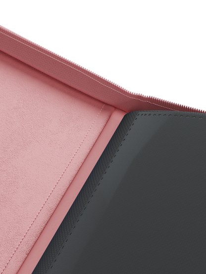 Palms Off Gaming pink binder with side-loading pages
