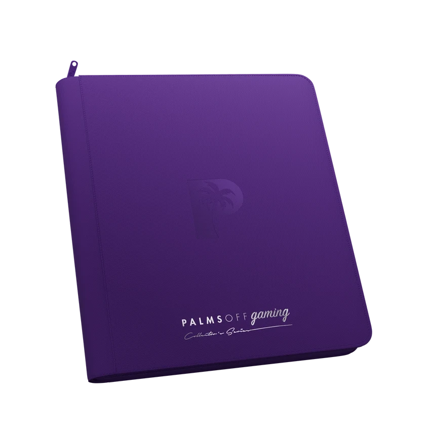 Palms Off Gaming purple 12 Pocket Zip Binder