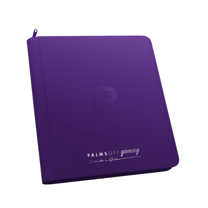 Palms Off Gaming purple 12 Pocket Zip Binder