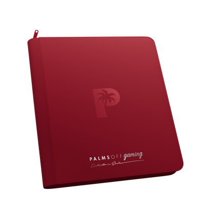 Palms Off Gaming red 12 Pocket Zip Binder