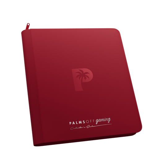 Palms Off Gaming red 12 Pocket Zip Binder