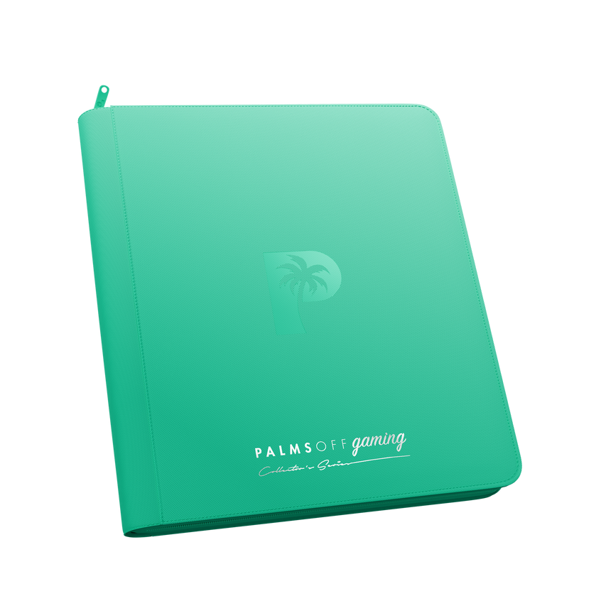 Palms Off Gaming turquoise 12 Pocket Zip Binder