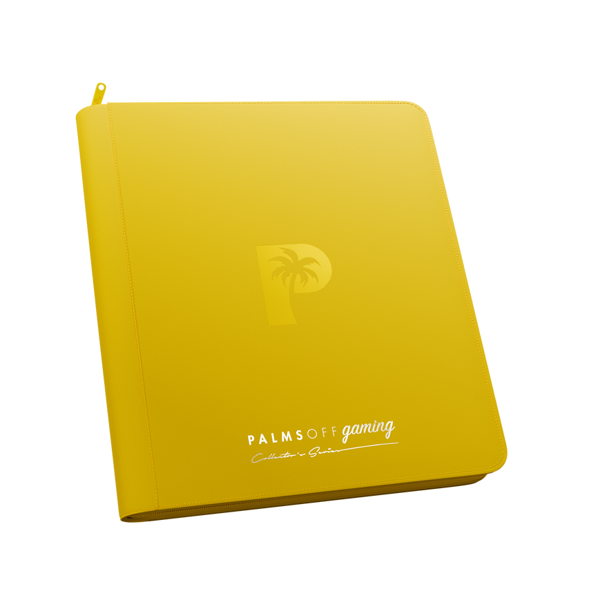 Palms Off Gaming yellow 12 Pocket Zip Binder