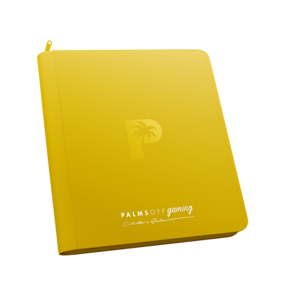 Palms Off Gaming yellow 12 Pocket Zip Binder