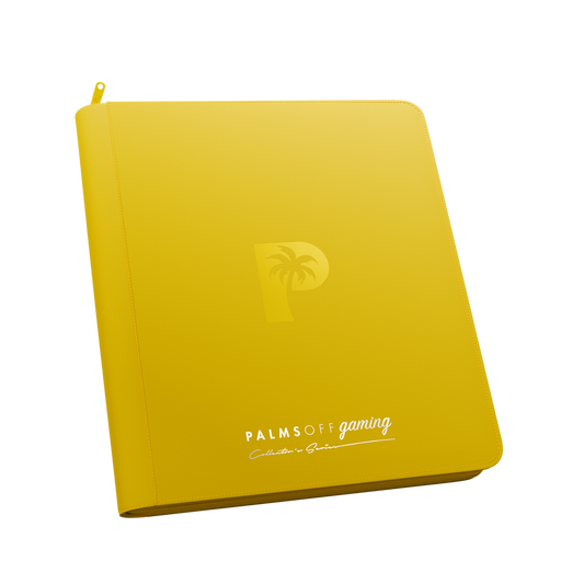 Palms Off Gaming yellow 12 Pocket Zip Binder