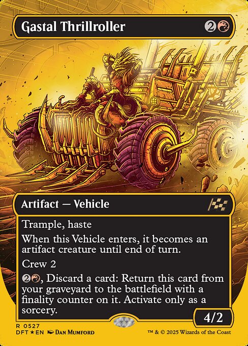MTG Gastal Thrillroller DFT 527 Borderless Revved Up First-Place Foil