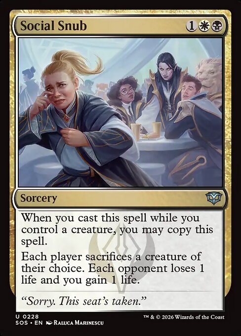 MTG Social Snub SOS 228 Regular Nonfoil