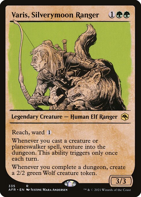 MTG Varis, Silverymoon Ranger AFR 335 Rulebook Showcase Foil