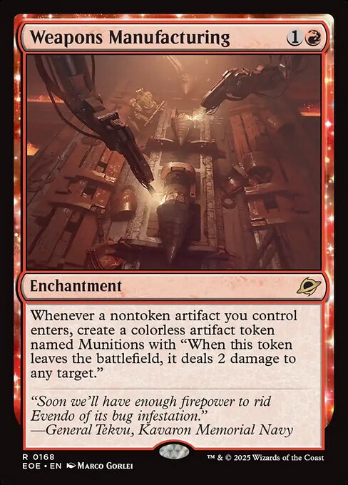 MTG Weapons Manufacturing EOE 168 Regular Foil