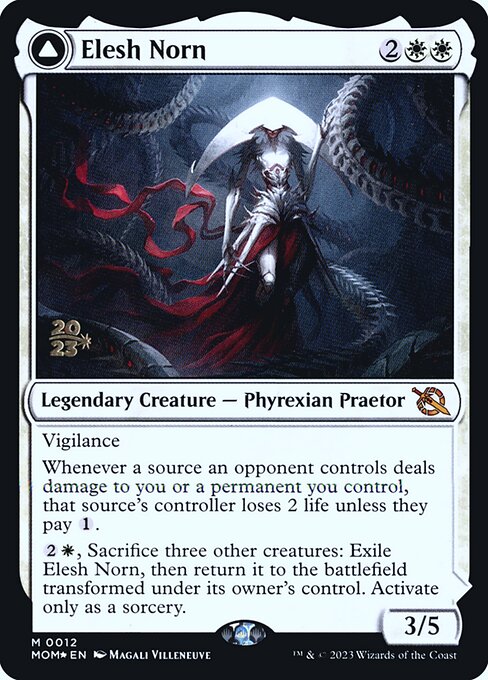 MTG Elesh Norn // The Argent Etchings PMOM 012s Prerelease Foil