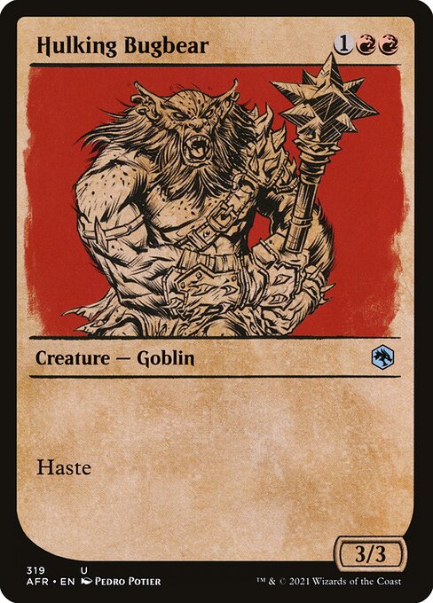 MTG Hulking Bugbear AFR 319 Rulebook Showcase Foil