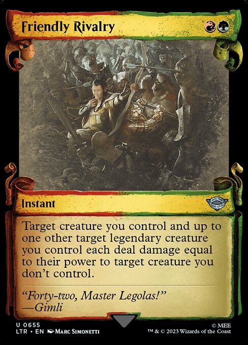 MTG Friendly Rivalry LTR 655 Showcase Scrolls of Middle-earth Silver Foil