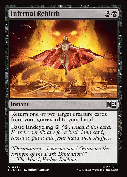 MTG Infernal Rebirth MSC 537 Regular Nonfoil