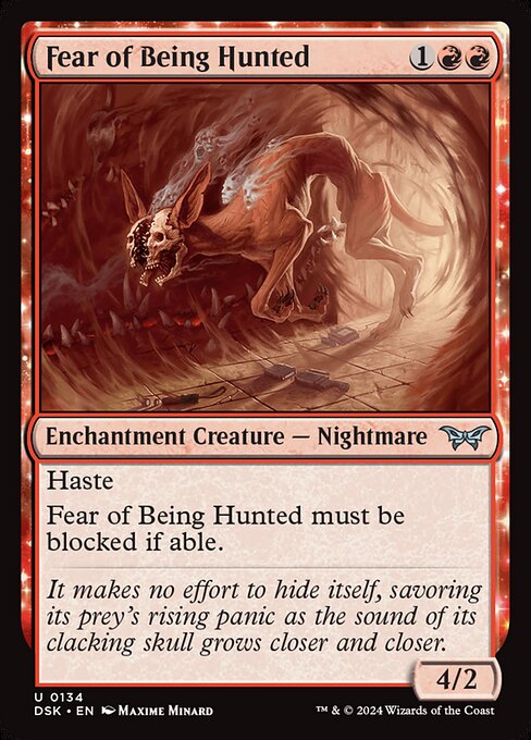 MTG Fear of Being Hunted DSK 134 Regular Foil