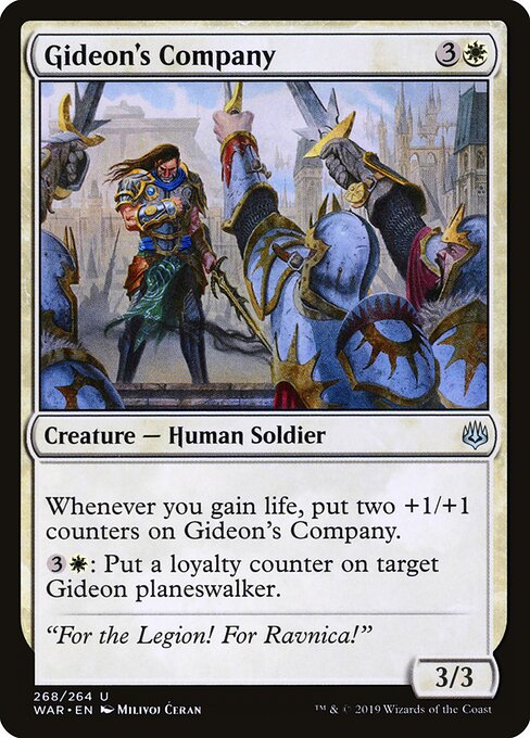 MTG Gideon's Company WAR 268 Planeswalker Deck Nonfoil front