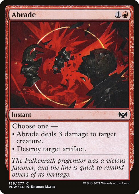 MTG Abrade VOW 139 Standard Foil front