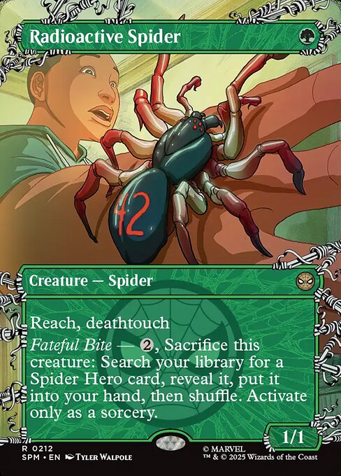 MTG Radioactive Spider SPM 212 Borderless Web-Slinger Foil
