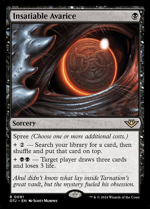 MTG Insatiable Avarice OTJ 091 Regular Foil