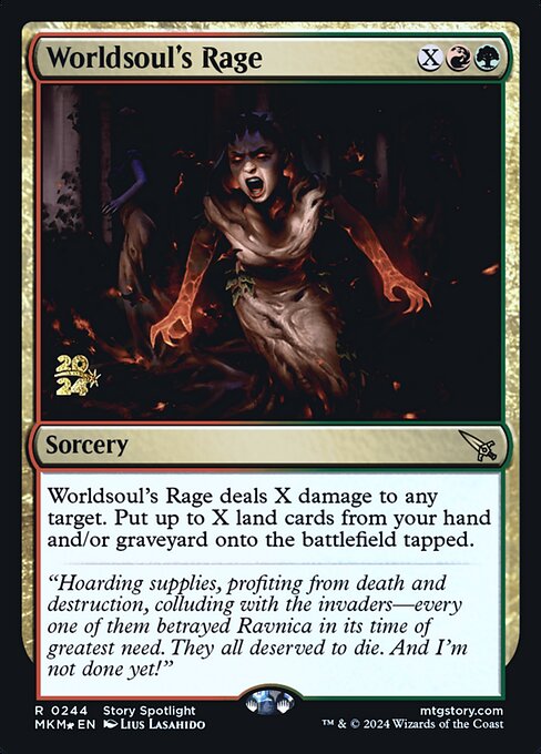 MTG Worldsoul's Rage PMKM 244s Prerelease Foil