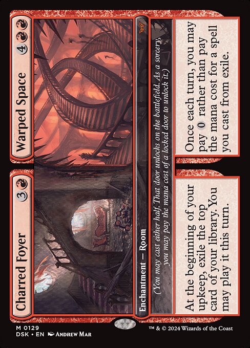 MTG Charred Foyer // Warped Space DSK 129 Regular Nonfoil